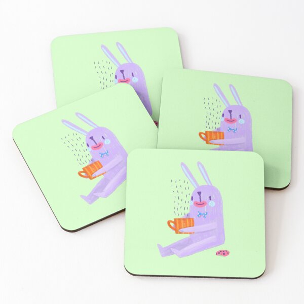 Item preview, Bunny in a Bow Tie Having Tea designed and sold by PurpleParlo.
