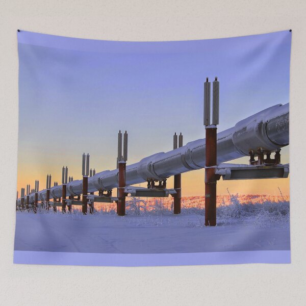 Item preview, Photo of The Alaska Pipeline in Winter designed and sold by AlaskaExtreme.