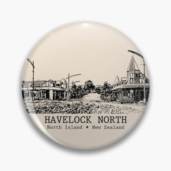 Item preview, Havelock North NZ - Vintage Ink Cityscape designed and sold by Lakeric.