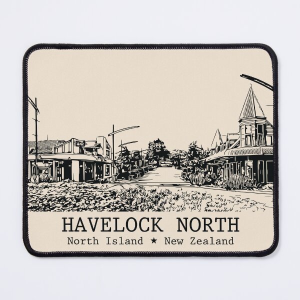 Item preview, Havelock North NZ - Vintage Ink Cityscape designed and sold by Lakeric.
