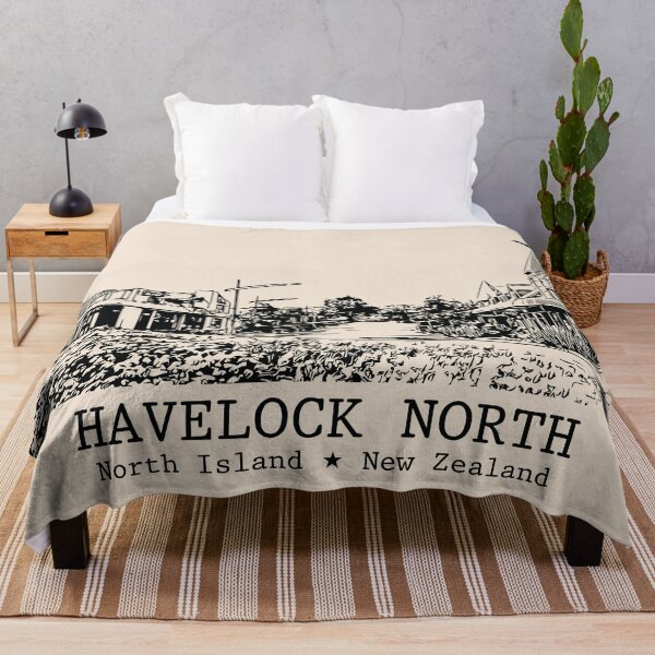 Item preview, Havelock North NZ - Vintage Ink Cityscape designed and sold by Lakeric.