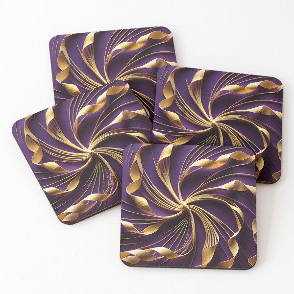 Item preview, Elegant Ribbons in Purple and Gold designed and sold by Vicky Brago-Mitchell®.