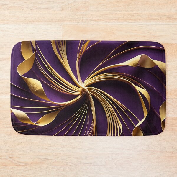 Item preview, Elegant Ribbons in Purple and Gold designed and sold by Vicky Brago-Mitchell®.