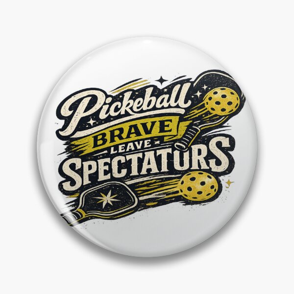 Item preview, Pickleball Brave Leave Spectators | Vintage Pickleball Player Typography Shirt designed and sold by D.Shop.