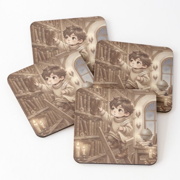 Item preview, Little Scholar Choosing Old Book Library Antique Aesthetic designed and sold by Azurart2.