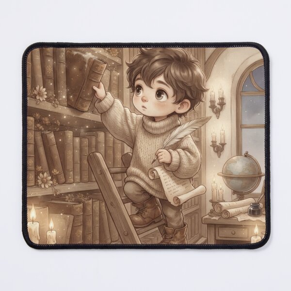 Item preview, Little Scholar Choosing Old Book Library Antique Aesthetic designed and sold by Azurart2.