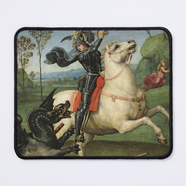 Item preview, Saint George Renaissance Dragon Slayer Wall Art for History Lovers designed and sold by RickE.