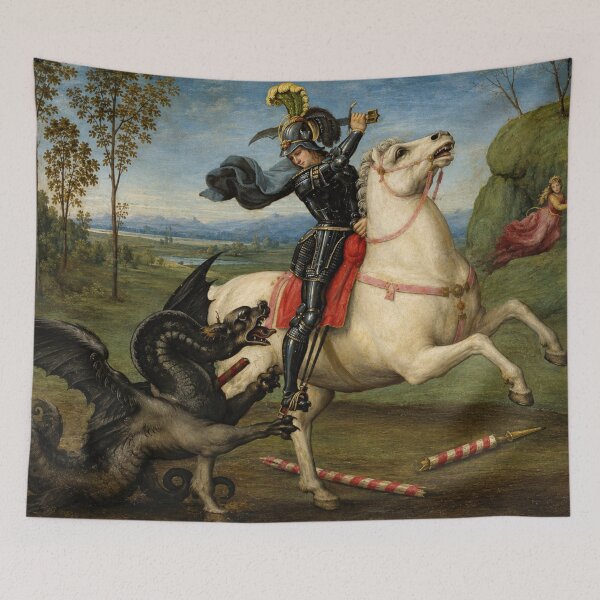 Item preview, Saint George Renaissance Dragon Slayer Wall Art for History Lovers designed and sold by RickE.