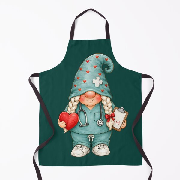 Item preview, Caring Nurse Gnome with Heart and Stethoscope designed and sold by Victor Shadehorn.