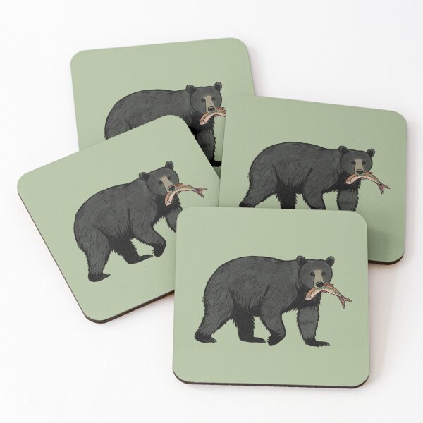 Item preview, Bear with Fish designed and sold by catchicaco.
