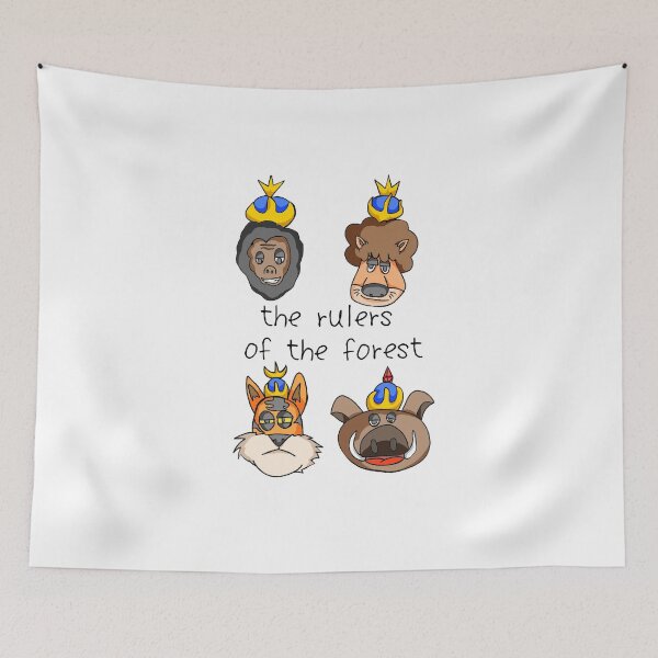 Item preview, The Rulers of the Forest Cute Cartoon Animals designed and sold by ZHISUART.
