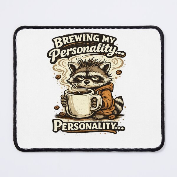 Item preview, Brewing My Personality | Grumpy Raccoon Coffee Vintage T-Shirt designed and sold by D.Shop.