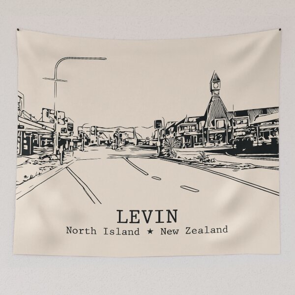 Item preview, Levin NZ - Vintage Ink Cityscape designed and sold by Lakeric.