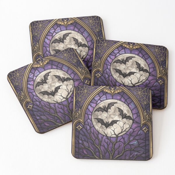 Item preview, Gothic Moon with Bat and Webs designed and sold by BriSher.