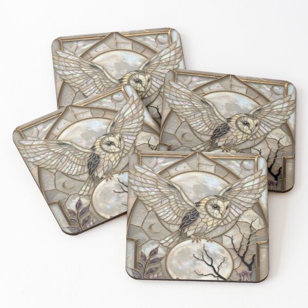 Item preview, Owl in Mother-of-Pearl and Moonlight Glass designed and sold by BriSher.