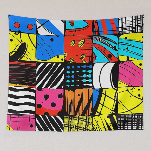 Item preview, Pop Culture Comic Colorful Cartoon Abstract Art Pattern designed and sold by DEC02.