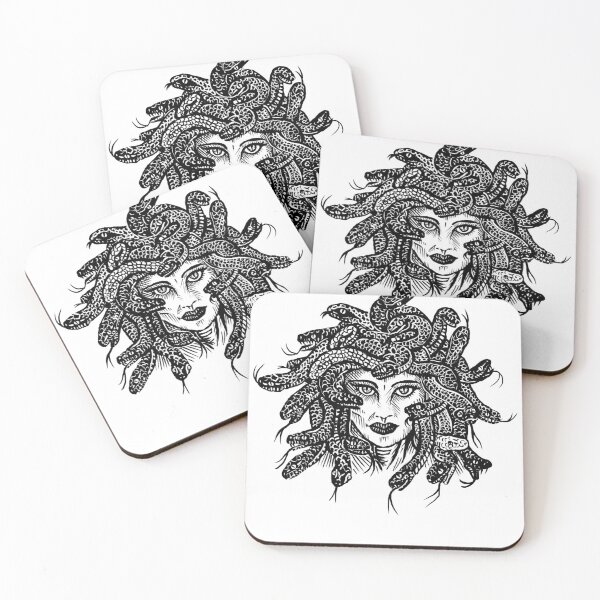 Item preview, Medusa digital woodcut design designed and sold by Magpye.