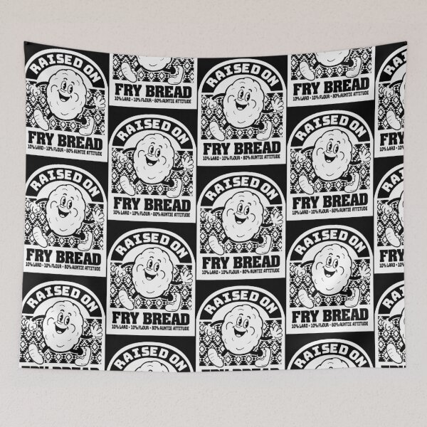 Item preview, Raised on Fry Bread Indigenous Native American cute cartoon design designed and sold by Jdawnink.