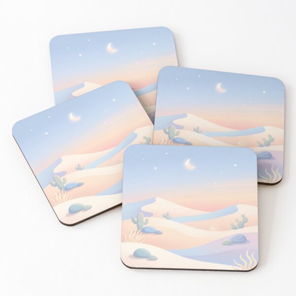 Item preview, Serene Pastel Desert Dunes and Night Sky designed and sold by Neural Dream.
