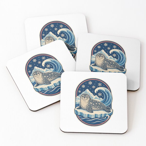 Item preview, Weddell Seal Antarctic Wildlife Illustration | Polar Ocean Animal Art designed and sold by AMICO77.