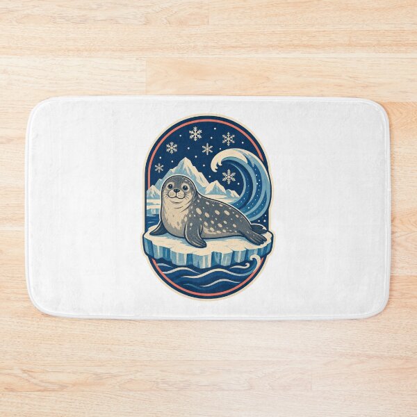 Item preview, Weddell Seal Antarctic Wildlife Illustration | Polar Ocean Animal Art designed and sold by AMICO77.