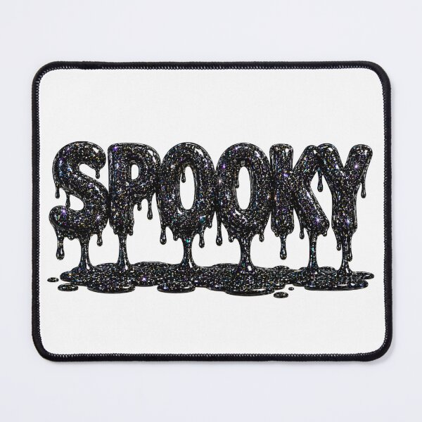 Item preview, Spooky Black Glitter Typography  Gothic Dripping Word Art Dark Galaxy Halloween Aesthetic Design designed and sold by RoPrincess.