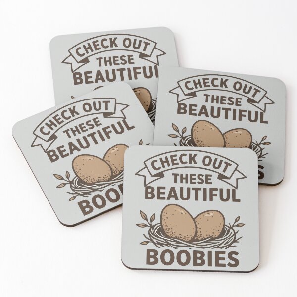 Item preview, Funny Check Out These Beautiful Boobies Bird Nest Eggs Pun designed and sold by Amir Faysal.