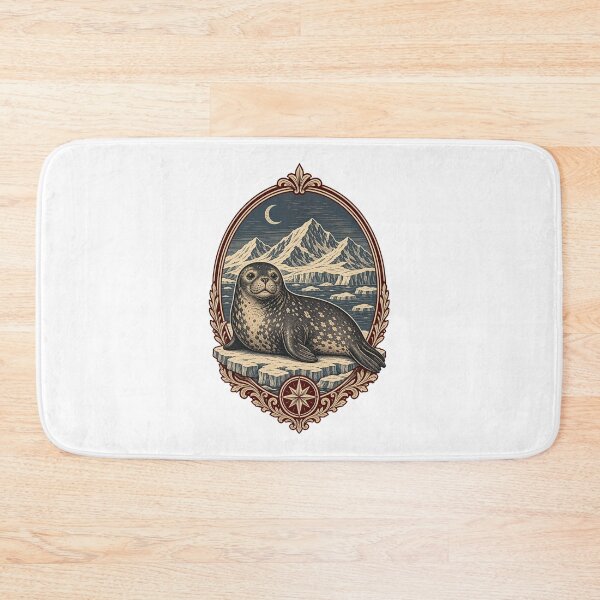 Item preview, Weddell Seal Antarctic Wildlife Illustration | Polar Ocean Animal Art designed and sold by AMICO77.