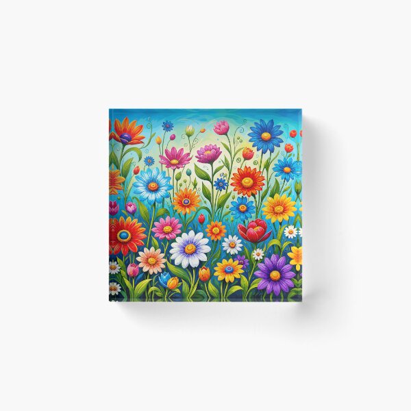 Item preview, Vibrant Boho Flower Power Meadow Pattern designed and sold by Far Out Goods.