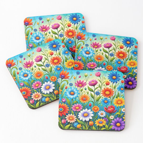 Item preview, Vibrant Boho Flower Power Meadow Pattern designed and sold by Far Out Goods.