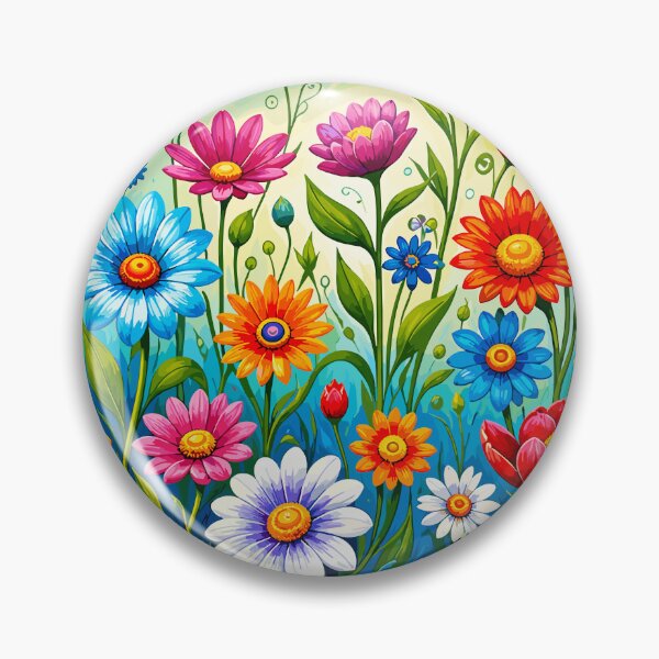 Item preview, Vibrant Boho Flower Power Meadow Pattern designed and sold by Far Out Goods.