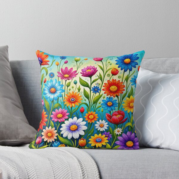Item preview, Vibrant Boho Flower Power Meadow Pattern designed and sold by Far Out Goods.