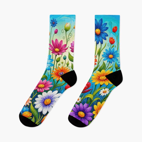 Item preview, Vibrant Boho Flower Power Meadow Pattern designed and sold by Far Out Goods.