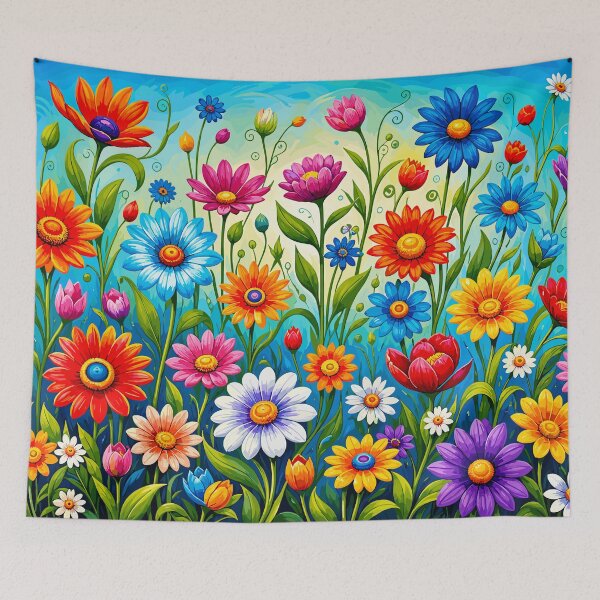 Item preview, Vibrant Boho Flower Power Meadow Pattern designed and sold by Far Out Goods.