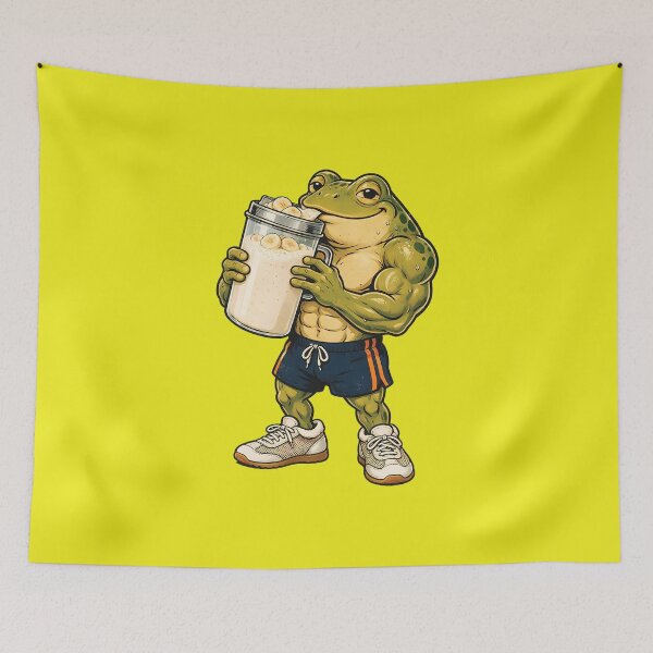 Item preview, Muscular Frog Protein Shake designed and sold by andromeda-redd.
