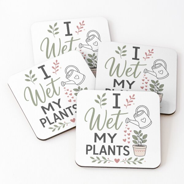 Item preview, I Wet My Plants | Funny Gardening & Plant Lover Typography T-Shirt designed and sold by rushaib.