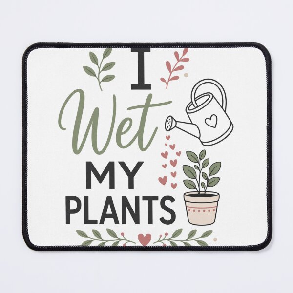 Item preview, I Wet My Plants | Funny Gardening & Plant Lover Typography T-Shirt designed and sold by rushaib.