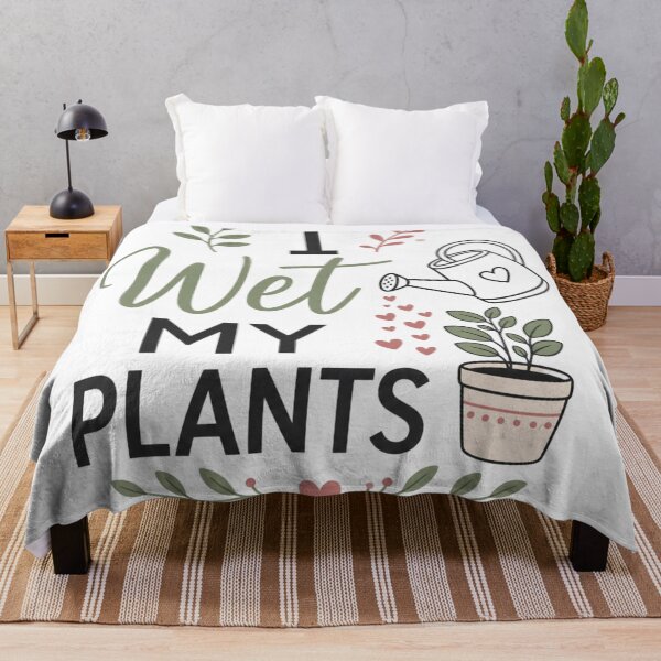 Item preview, I Wet My Plants | Funny Gardening & Plant Lover Typography T-Shirt designed and sold by rushaib.