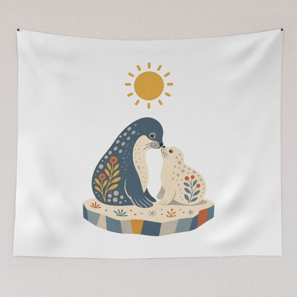 Item preview, Weddell Seal Antarctic Wildlife Illustration | Polar Ocean Animal Art designed and sold by AMICO77.