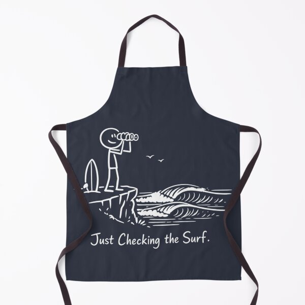 Item preview, Just checking the surf...funny stick figure designed and sold by Applecrunch.