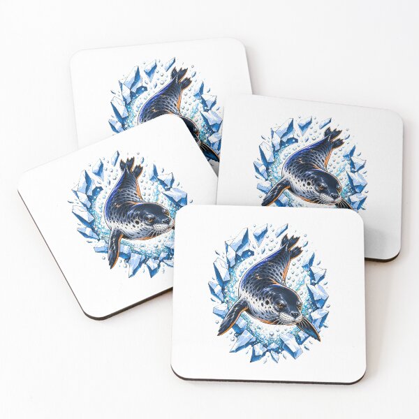 Item preview, Weddell Seal Antarctic Wildlife Illustration | Polar Ocean Animal Art designed and sold by AMICO77.