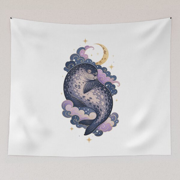 Item preview, Weddell Seal Antarctic Wildlife Illustration | Polar Ocean Animal Art designed and sold by AMICO77.