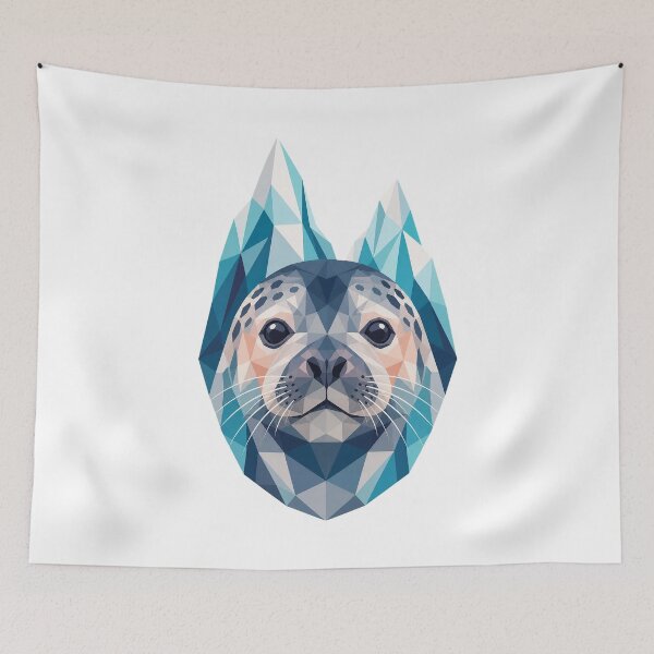 Item preview, Weddell Seal Antarctic Wildlife Illustration | Polar Ocean Animal Art designed and sold by AMICO77.