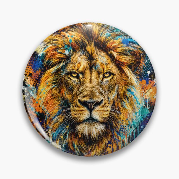 Item preview, Street Art Lion Graffiti Portrait Urban Wildlife designed and sold by Tobull.