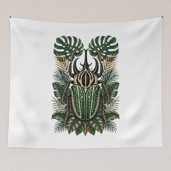 Item preview, Goliath Beetle Entomology Illustration | Tropical Insect Art designed and sold by AMICO77.