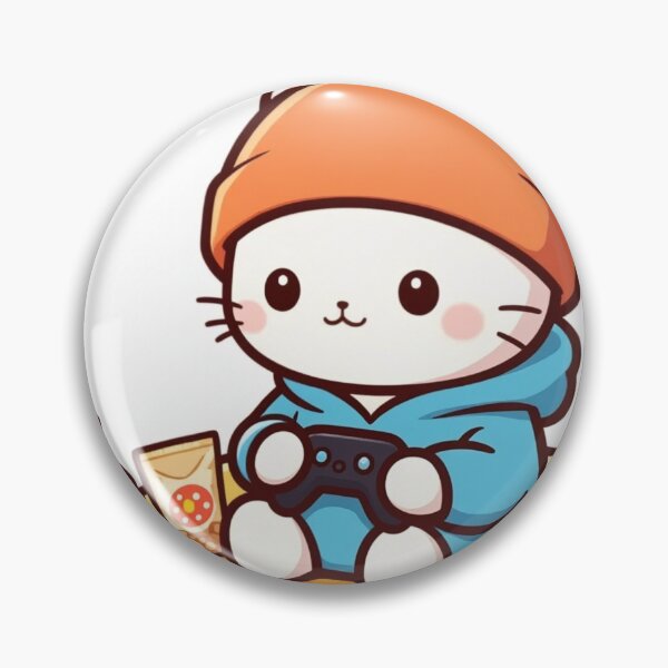Item preview, Chill Gamer Cat with Boba and Snacks Cute Sticker designed and sold by Xenovita.