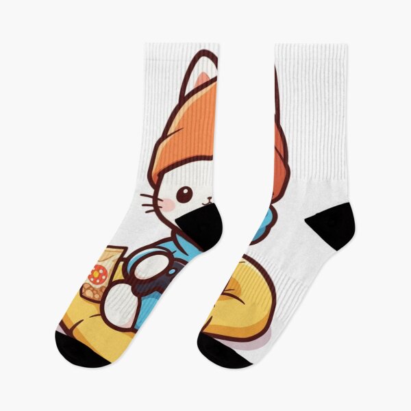 Item preview, Chill Gamer Cat with Boba and Snacks Cute Sticker designed and sold by Xenovita.