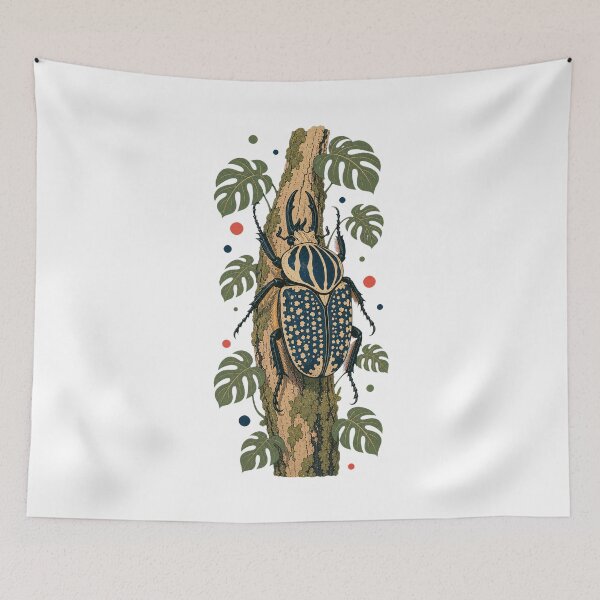 Item preview, Goliath Beetle Entomology Illustration | Tropical Insect Art designed and sold by AMICO77.