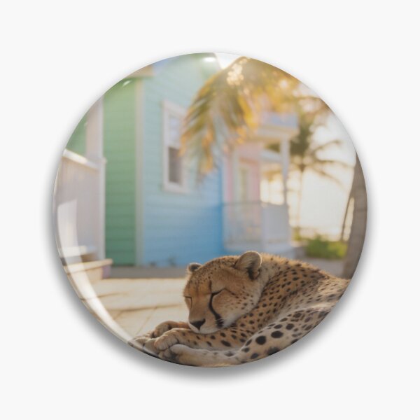 Item preview, Sleeping Cheetah Wall Art Coastal Wildlife Photography Tropical Beach House Print Pastel Cottage Poster Safari Animal Home Decor designed and sold by Kzara Visual.