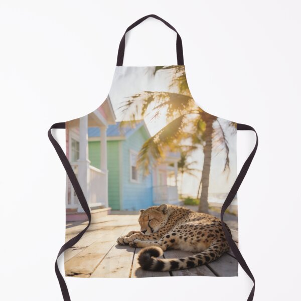 Item preview, Sleeping Cheetah Wall Art Coastal Wildlife Photography Tropical Beach House Print Pastel Cottage Poster Safari Animal Home Decor designed and sold by Kzara Visual.